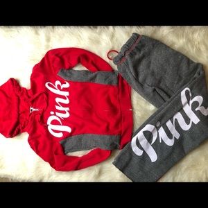 PINK BOYFRIEND SWEATSUIT